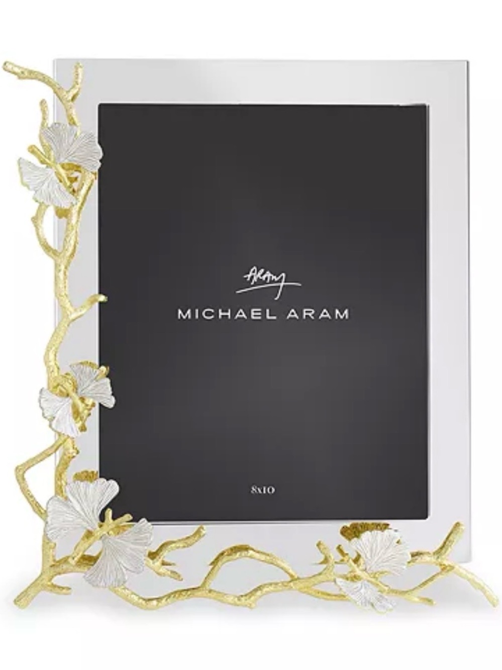 Michael Aram Gold & White Ginkgo Branch Frame (BOX NOT INCLUDED)